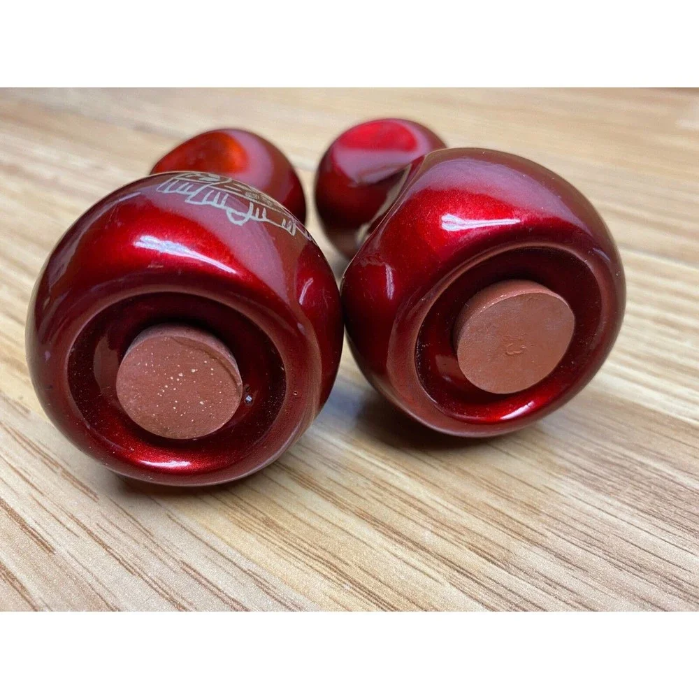 Vintage Panama Burgundy Red Ceramic Salt & Pepper Shakers